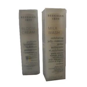Beekman 1802 Milk Wash Exfoliating Jelly Cleanser + Bloom Cream Face Moisturizer